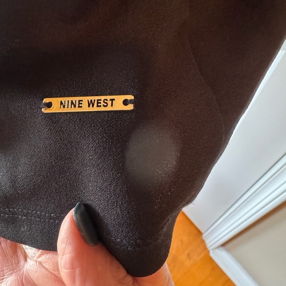 Nine West Black Muscle Top with faux gold chain accenting the back NWT - Picture 2 of 11